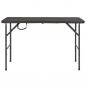 Preview: Klappbarer Gartentisch Braun 120x60x74 cm HDPE Rattan-Look
