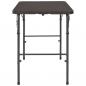 Preview: Klappbarer Gartentisch Braun 120x60x74 cm HDPE Rattan-Look