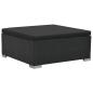 Preview: 6-tlg. Garten-Lounge-Set mit Auflagen Poly Rattan Schwarz