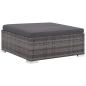 Preview: 8-tlg. Garten-Lounge-Set mit Auflagen Poly Rattan Grau