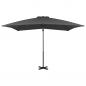 Preview: Ampelschirm mit Aluminium-Mast Anthrazit 250 x 250 cm