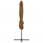 Preview: Ampelschirm mit Stahlmast Taupe 250 x 250 cm 