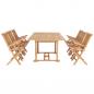 Preview: 7-tlg. Garten-Essgruppe 150-200 x 100 x 75 cm Massivholz Teak