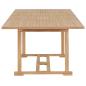 Preview: Garten-Ausziehtisch 180-280x100x75 cm Massivholz Teak