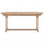 Preview: Ausziehbarer Gartentisch 180-280x100x75 cm Massivholz Teak