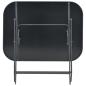Preview: Gartentisch Klappbar Grau 100x75x72 cm Glas und Stahl