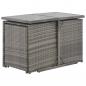 Preview: 7-tlg. Garten-Essgruppe mit Kissen Poly Rattan Grau 