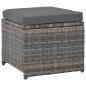 Preview: 7-tlg. Garten-Essgruppe mit Kissen Poly Rattan Grau 
