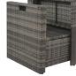 Preview: 6-tlg. Garten-Lounge-Set mit Polstern Poly Rattan Grau