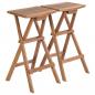 Preview: ARDEBO.de - Klappbare Barhocker 2 Stk. Massivholz Teak