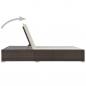 Preview: Doppel-Sonnenliege Poly Rattan Braun