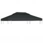 Preview: ARDEBO.de - Pavillon-Dachplane mit Kaminabzug 310 g/m² 4x3 m Anthrazit 