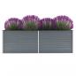 Preview: Garten-Hochbeet Verzinkter Stahl 240x80x77 cm Grau