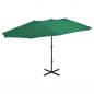 Preview: ARDEBO.de - Sonnenschirm mit Aluminium-Mast 460 x 270 cm Grün