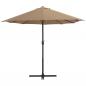 Preview: Sonnenschirm mit Aluminium-Mast 460x270 cm Taupe