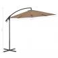 Preview: Ampelschirm mit Stahlmast 300 cm Taupe