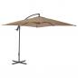 Preview: Ampelschirm mit Stahlmast 250 x 250 cm Taupe