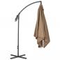 Preview: Ampelschirm mit Stahlmast 250 x 250 cm Taupe