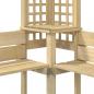 Preview: Eck-Pergola mit Bank Kiefernholz Imprägniert