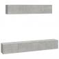 Preview: 4-tlg. TV-Schrank-Set Betongrau Holzwerkstoff