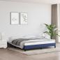 Preview: ARDEBO.de - Bettgestell Blau 160x200 cm Stoff