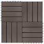 Preview: ARDEBO.de - Terrassenfliesen 11 Stück WPC 30 x 30 cm 1 qm Dunkelbraun