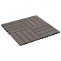 Preview: Terrassenfliesen 11 Stück WPC 30 x 30 cm 1 qm Dunkelbraun