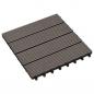Preview: Terrassenfliesen 11 Stück WPC 30 x 30 cm 1 qm Dunkelbraun