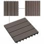 Preview: Terrassenfliesen 11 Stück WPC 30 x 30 cm 1 qm Dunkelbraun