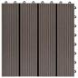 Preview: Terrassenfliesen 11 Stück WPC 30 x 30 cm 1 qm Dunkelbraun