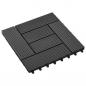 Preview: Terrassenfliesen 11 Stück WPC 30 x 30 cm 1 qm Schwarz