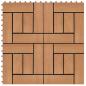 Preview: ARDEBO.de - Terrassenfliesen 11 Stück WPC 30 x 30 cm 1 qm Teakholzfarbe