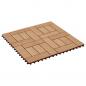 Preview: Terrassenfliesen 11 Stück WPC 30 x 30 cm 1 qm Teakholzfarbe
