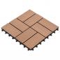 Preview: Terrassenfliesen 11 Stück WPC 30 x 30 cm 1 qm Braun