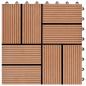 Preview: Terrassenfliesen 11 Stück WPC 30 x 30 cm 1 qm Braun