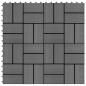 Preview: ARDEBO.de - Terrassenfliesen 11 Stück WPC 30 x 30 cm 1 qm Grau