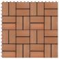 Preview: ARDEBO.de - Terrassenfliesen 11 Stück WPC 30 x 30 cm 1 qm Teakholzfarbe