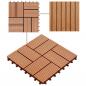 Preview: Terrassenfliesen 11 Stück WPC 30 x 30 cm 1 qm Teakholzfarbe