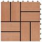 Preview: Terrassenfliesen 11 Stück WPC 30 x 30 cm 1 qm Teakholzfarbe