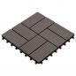 Preview: Terrassenfliesen 11 Stück WPC 30 x 30 cm 1 qm Dunkelbraun