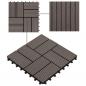 Preview: Terrassenfliesen 11 Stück WPC 30 x 30 cm 1 qm Dunkelbraun