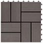 Preview: Terrassenfliesen 11 Stück WPC 30 x 30 cm 1 qm Dunkelbraun