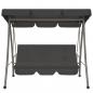 Preview: Hollywoodschaukel mit Dach Anthrazit 192×118×175 cm Stahl