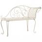 Preview: ARDEBO.de - Garten-Chaiselongue 128 cm Metall Antik Weiß