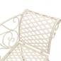 Preview: Garten-Chaiselongue 128 cm Metall Antik Weiß