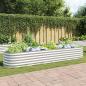 Preview: ARDEBO.de - Garten-Hochbeet 320x80x44 cm Verzinkter Stahl Silbern