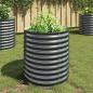 Preview: ARDEBO.de - Garten-Hochbeet 80x80x81 cm Verzinkter Stahl Grau