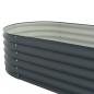 Preview: Garten-Hochbeet 240x80x44 cm Verzinkter Stahl Grau