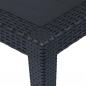 Preview: Gartentisch Anthrazit 150x90x72 cm Kunststoff Rattan-Optik