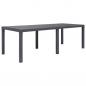 Preview: ARDEBO.de - Gartentisch Braun 220x90x72 cm Kunststoff Rattan-Optik